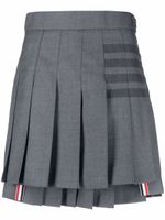 Thom Browne minijupe plissée à 4 bandes signature - Gris