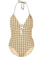 Tory Burch maillot de bain à motif monogrammé - Jaune