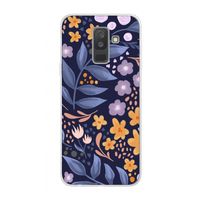 Flowers with blue leaves: Samsung Galaxy A6 Plus (2018) Transparant Hoesje