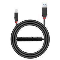 LINDY USB-kabel USB 3.2 Gen1 (USB 3.0 / USB 3.1 Gen1) USB-A stekker, USB-B stekker 10.00 m Zwart 43227 - thumbnail