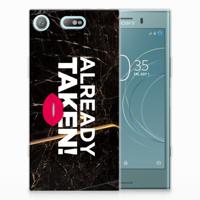 Sony Xperia XZ1 Compact | Siliconen hoesje | met naam Already Taken Black Sony Xperia XZ1 Compact | Siliconen hoesje | met naam Already Taken Black