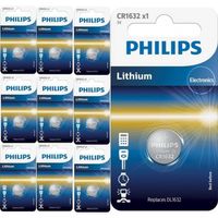 10 Stuks (10 Blister ) Philips CR1632 3v lithium knoopcelbatterij