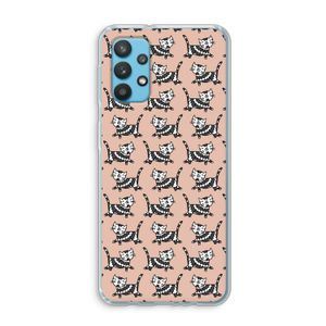Zwarte poes: Samsung Galaxy A32 4G Transparant Hoesje