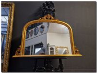 Schouwspiegel met boog en kuif Dax Goud - thumbnail