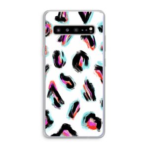 Cheetah color: Samsung Galaxy S10 5G Transparant Hoesje
