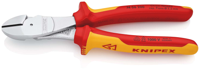 Knipex Kracht-Zijsnijtang | 200 mm Lengte | Geïsoleerd | Meer-Componentengrepen | VDE-Getest | Verchroomd - 74 06 200 SB