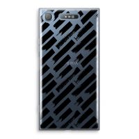Zwarte vegen: Sony Xperia XZ1 Transparant Hoesje