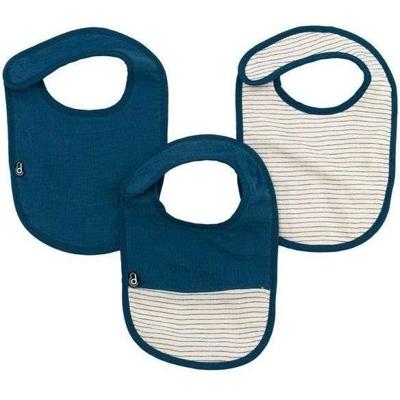 Verpakking van 3 slabbetjes - DOMIVA - 6-12 maanden - Katoenen gaas - Indigo