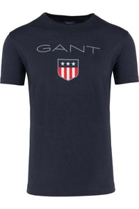 GANT Regular Fit T-Shirt ronde hals Marine, Bedrukt