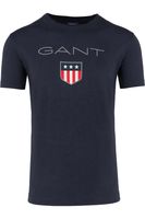 GANT Regular Fit T-Shirt ronde hals Marine, Bedrukt