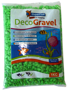 Superfish Deco Grind Neon Groen 1kg - Veilige Kleurrijke Aquariumbodem Decoratie