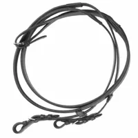 Pagony lederen teugel met anti-slip zwart