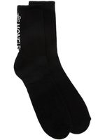 Moncler intarsia-knit logo socks - Noir - thumbnail