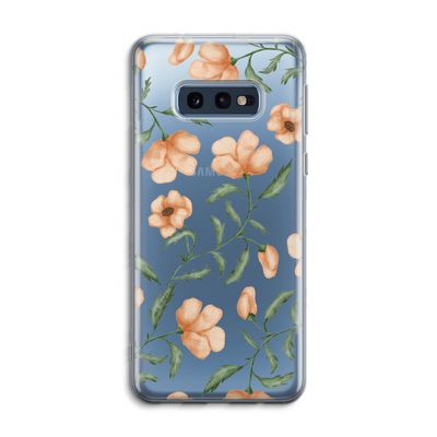 Peachy flowers: Samsung Galaxy S10e Transparant Hoesje