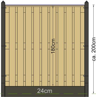 Berton paal Schelde antraciet gecoat eindmodel 277 cm Tuindeco - Tuindeco