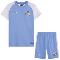 Manchester City Voetbaltenue Thuis Eigen Naam - Shirt + broekje - 2021-2022 Kids - thumbnail