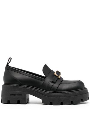 Sergio Rossi mocassins Nora en cuir à boucle - Noir