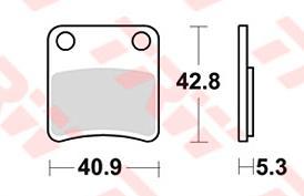 TRW Brake pad mcb 832 organic standard