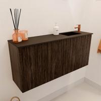 Toiletmeubel Mondiaz Joya | 90 cm | Meubelkleur Walnut | Faye wastafel Urban Rechts | 1 kraangat Toiletmeubel Mondiaz Joya | 90 cm | Meubelkleur Walnut | Faye wastafel Urban Rechts | 1 kraangat