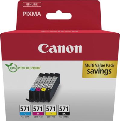 Canon inktcartridge CLI-571, 345 pagina&apos;s, OEM 0386C009, 4 kleuren