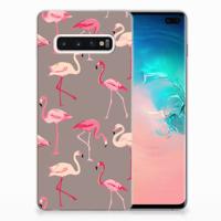 Samsung Galaxy S10 Plus | TPU Hoesje | Flamingo