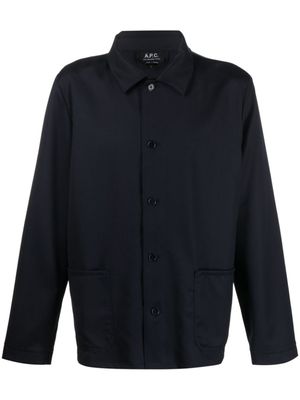 A.P.C. surchemise en laine - Bleu
