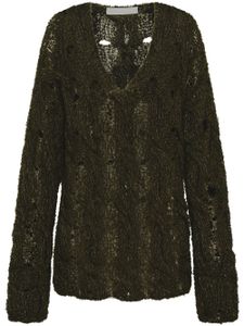 Dion Lee pull en maille torsadée - Vert