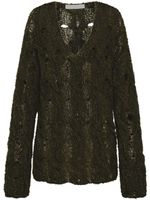 Dion Lee pull en maille torsadée - Vert