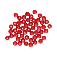 Hobby kralen van hout Dia 10mm - 208x stuks - Rood - DIY sieraden maken - Kralen rijgen