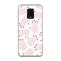 Hands pink: Xiaomi Redmi Note 9 Pro Transparant Hoesje
