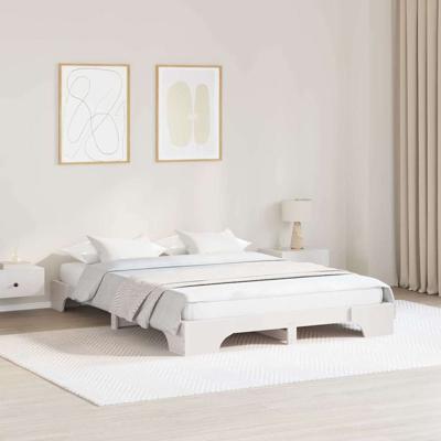 Wit Bedframe 160x200 cm van Massief Grenenhout