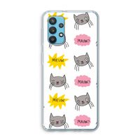 Meow: Samsung Galaxy A32 4G Transparant Hoesje