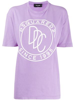 DSQUARED2 t-shirt en coton à logo imprimé - Violet