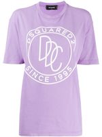 DSQUARED2 t-shirt en coton à logo imprimé - Violet