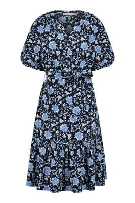 Joly batik dress - black/cobalt - 07170