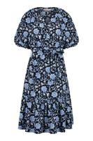 Joly batik dress - black/cobalt - 07170