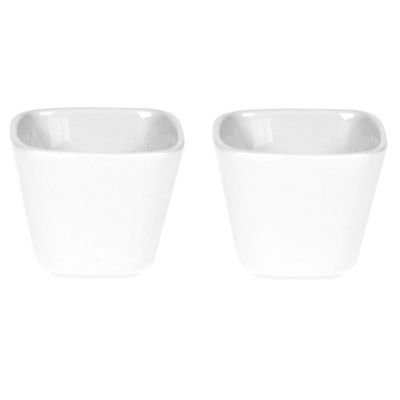 8x stuks eierdopjes van porselein wit 5 cm