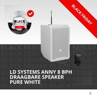 LD Systems ANNY 8 BPH 8 Inch Draagbare Accu Speaker met draadloze headset en Bodypack Pure white
