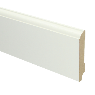 MDF Eigentijdse plint 90x15 voorgelakt RAL9010 - lengte 240cm