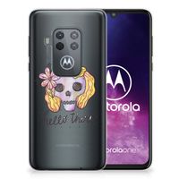 Silicone Back Case Motorola One Zoom Boho Skull