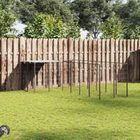 Hondenkennel 4,84 m² staal zwart