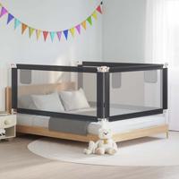 VidaXL Bedhekje peuter 190x25 cm stof donkergrijs