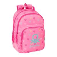 Schoolrugzak Benetton Heart Roze 32 x 42 x 15 cm