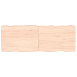 Tafelblad natuurlijke rand 140x50x4 cm massief eikenhout