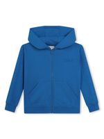 Marc Jacobs Kids hoodie zippé à logo embossé - Bleu