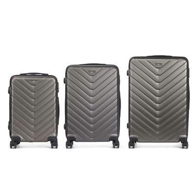 Kofferset HT-025D-3 HT-025D-3 Donker grijs 3 Onderdelen