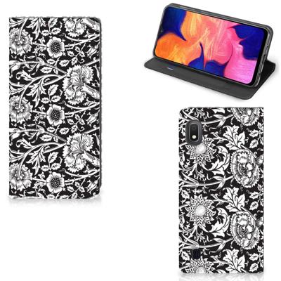 Samsung Galaxy A10 Smart Cover Black Flowers Samsung Galaxy A10 Smart Cover Black Flowers