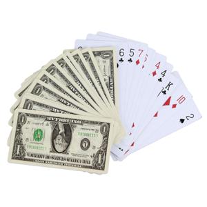 Speelkaarten dollar biljet - 54 kaarten - klassiek - kaartspel