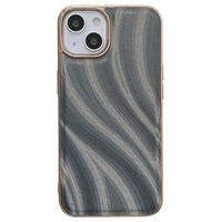 Abstract Series iPhone 14 Bekleed TPU Hoesje - Grijs