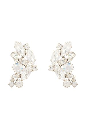 Susan Caplan Vintage puces d'oreilles serties de cristaux (années 1970) - Argent